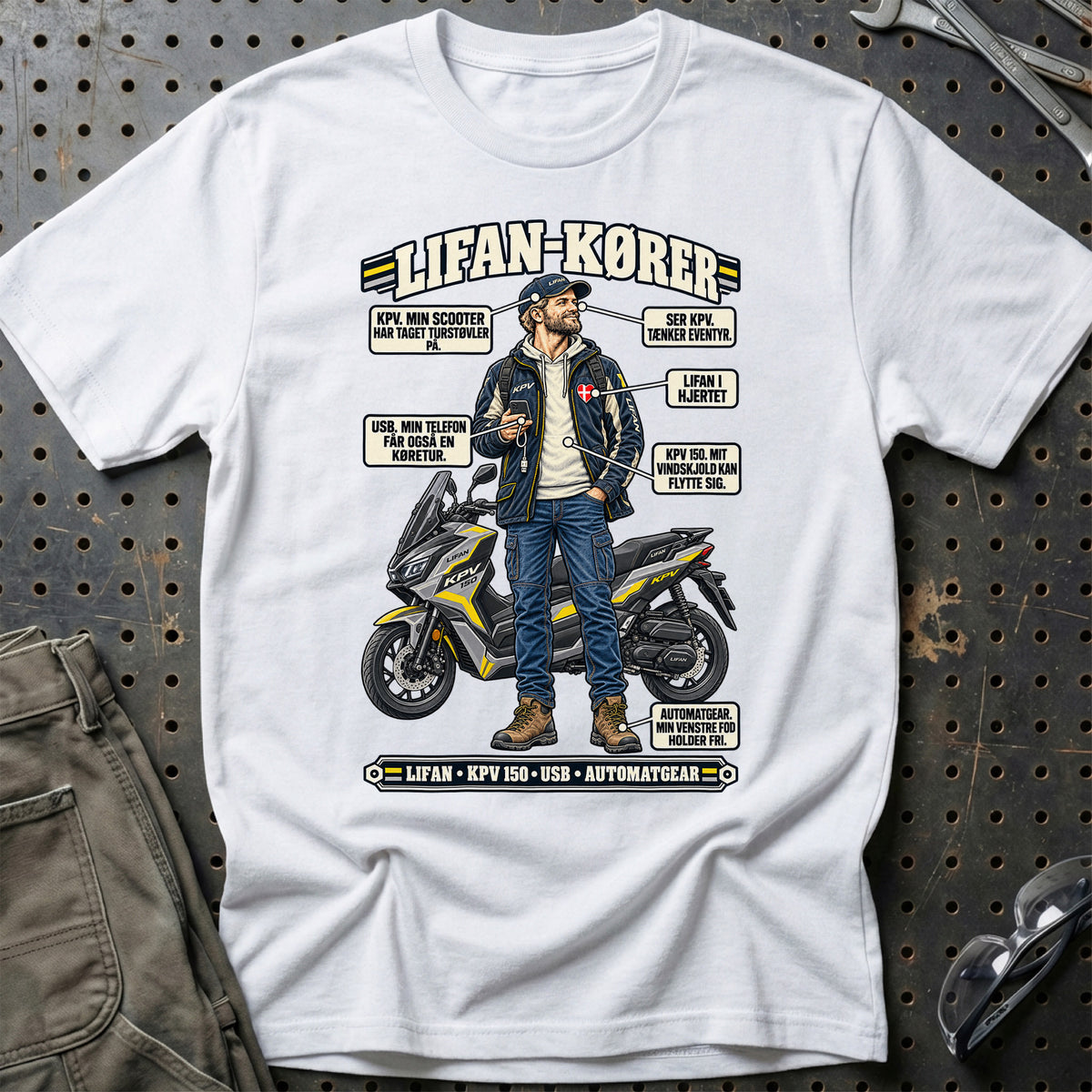 
Lifan-Kører T-Shirt – Hvid