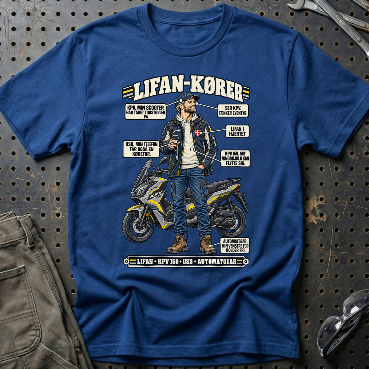
Lifan-Kører T-Shirt – Blå Royal