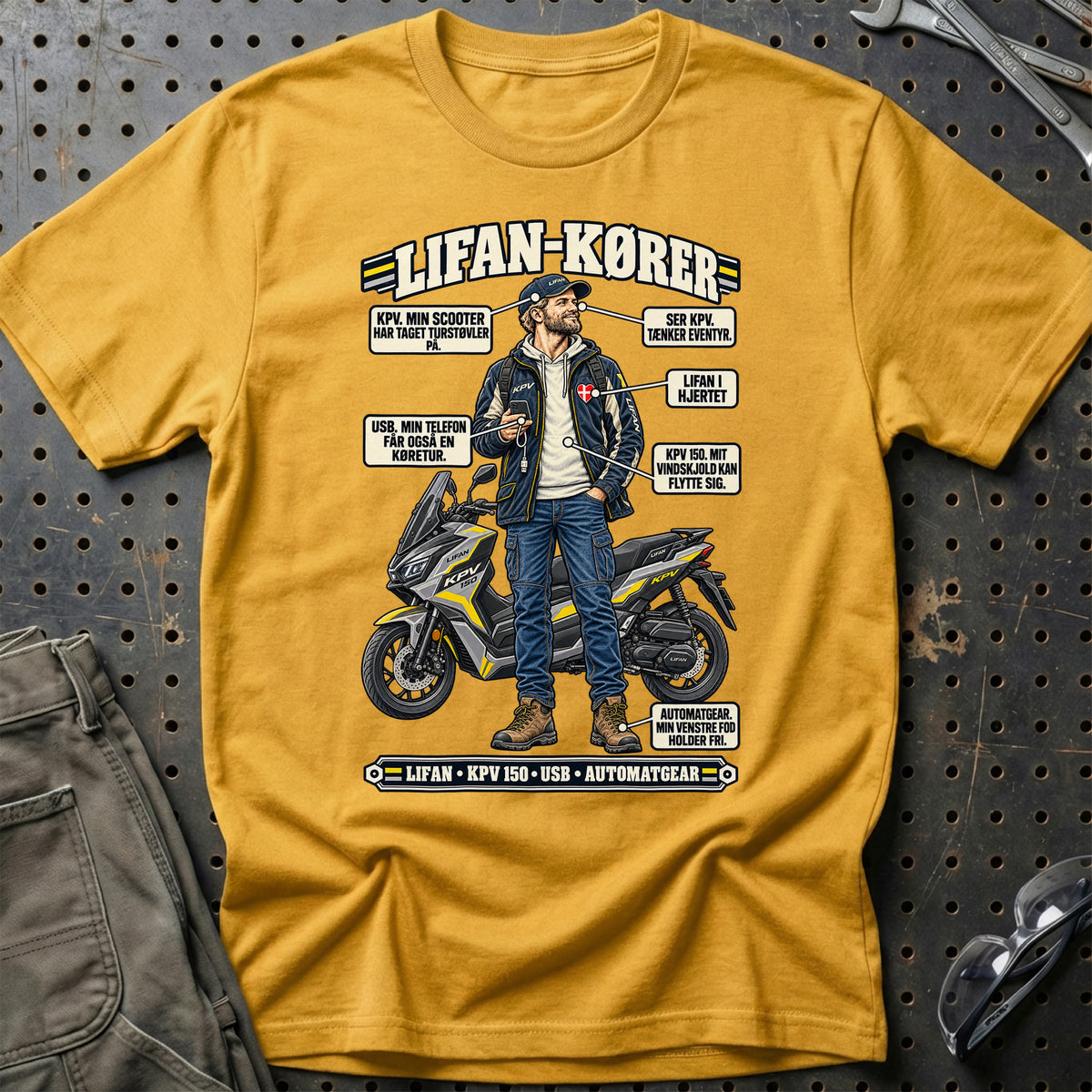
Lifan-Kører T-Shirt – Guld