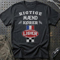 Ligier Rigtige Mænd Kører T-Shirt-Beklædning-Ligier-Sort-S-Garage Culture Shop- garage - man cave - merchandise