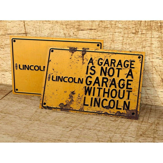 Lincoln A Garage Is Not A Garage Without Lincoln Skilte, Musemåtte, Dørmåtte , Plakat-Skilte-Lincoln-Garage Culture Shop- garage - man cave - merchandise