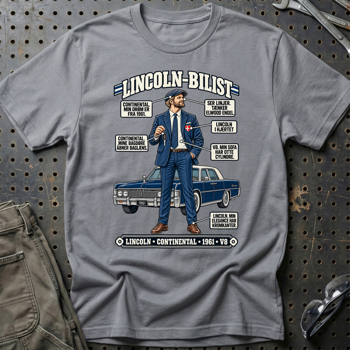 
Lincoln-Bilist T-Shirt – Grå Sport