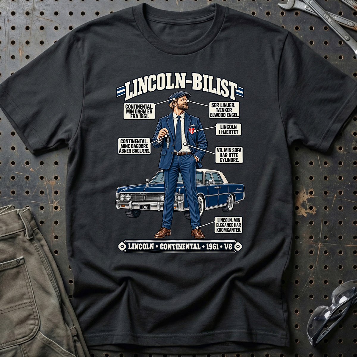 
Lincoln-Bilist T-Shirt – Sort