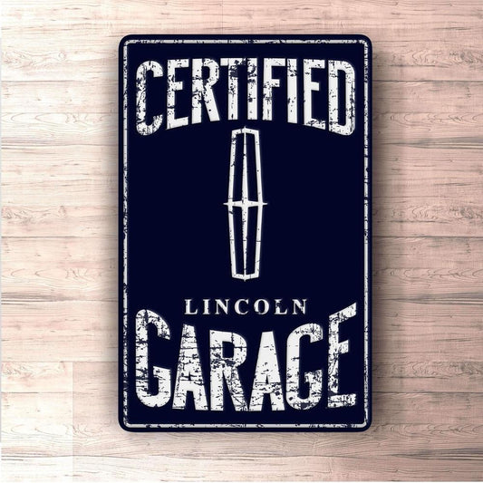 Lincoln Certified Garage Skilte, Musemåtte, Dørmåtte , Plakat-Skilte-Lincoln-Garage Culture Shop- garage - man cave - merchandise