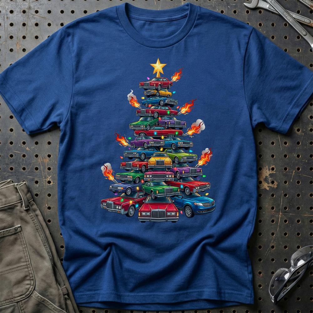 Lincoln Juletræ Christmas Tree - Unisex T-Shirt-Beklædning-Lincoln-Blå Royal-S-Garage Culture Shop- garage - man cave - merchandise
