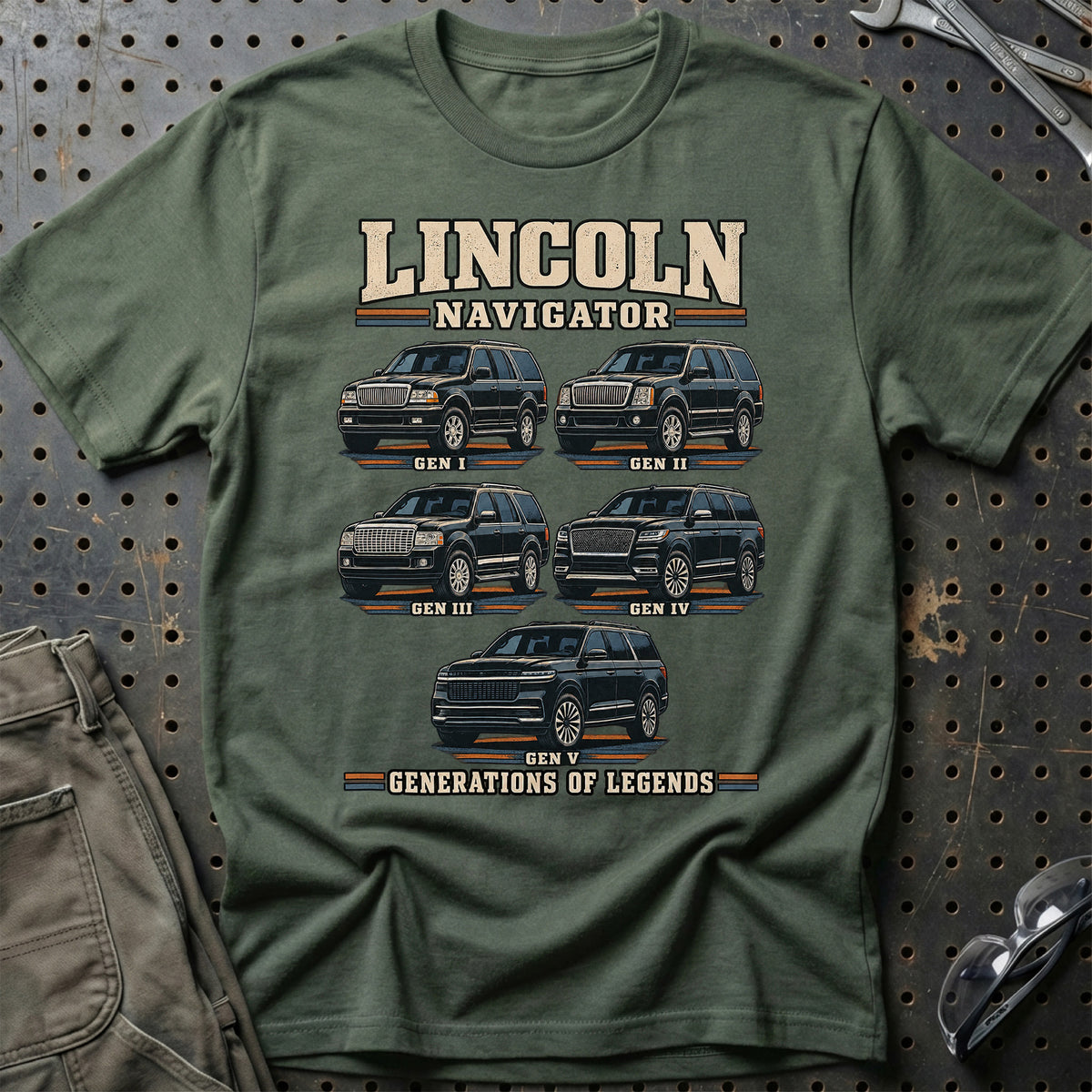 
Lincoln Navigator – Generations of Legends T-Shirt – Grøn Militær