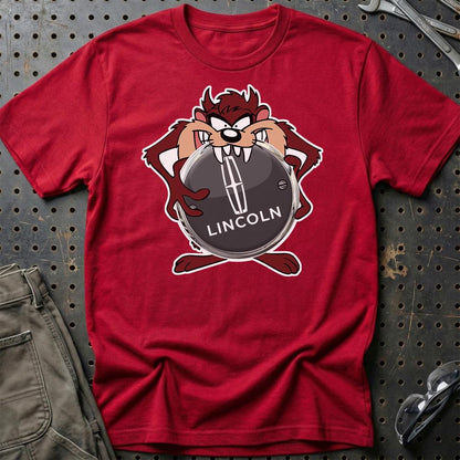 Lincoln TAZ Unisex T-Shirt , Bomuld-Beklædning-Lincoln-Rød-S-Garage Culture Shop- garage - man cave - merchandise