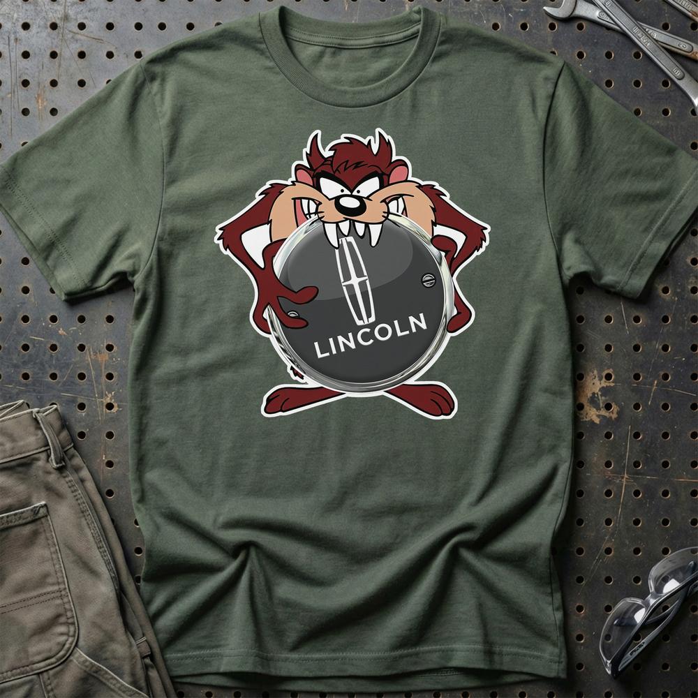 Lincoln TAZ Unisex T-Shirt , Bomuld-Beklædning-Lincoln-Grøn Militær-S-Garage Culture Shop- garage - man cave - merchandise