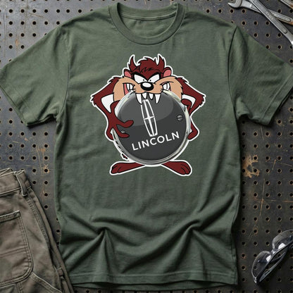 Lincoln TAZ Unisex T-Shirt , Bomuld-Beklædning-Lincoln-Grøn Militær-S-Garage Culture Shop- garage - man cave - merchandise