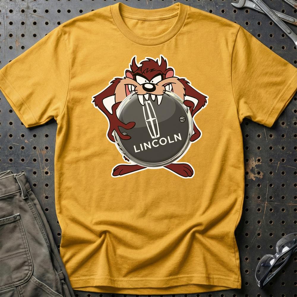 Lincoln TAZ Unisex T-Shirt , Bomuld-Beklædning-Lincoln-Guld-S-Garage Culture Shop- garage - man cave - merchandise