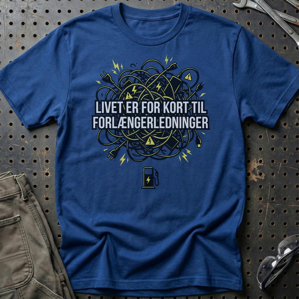 
Produktbillede af Livet Er For Kort Til Forlængerledninger T-Shirt