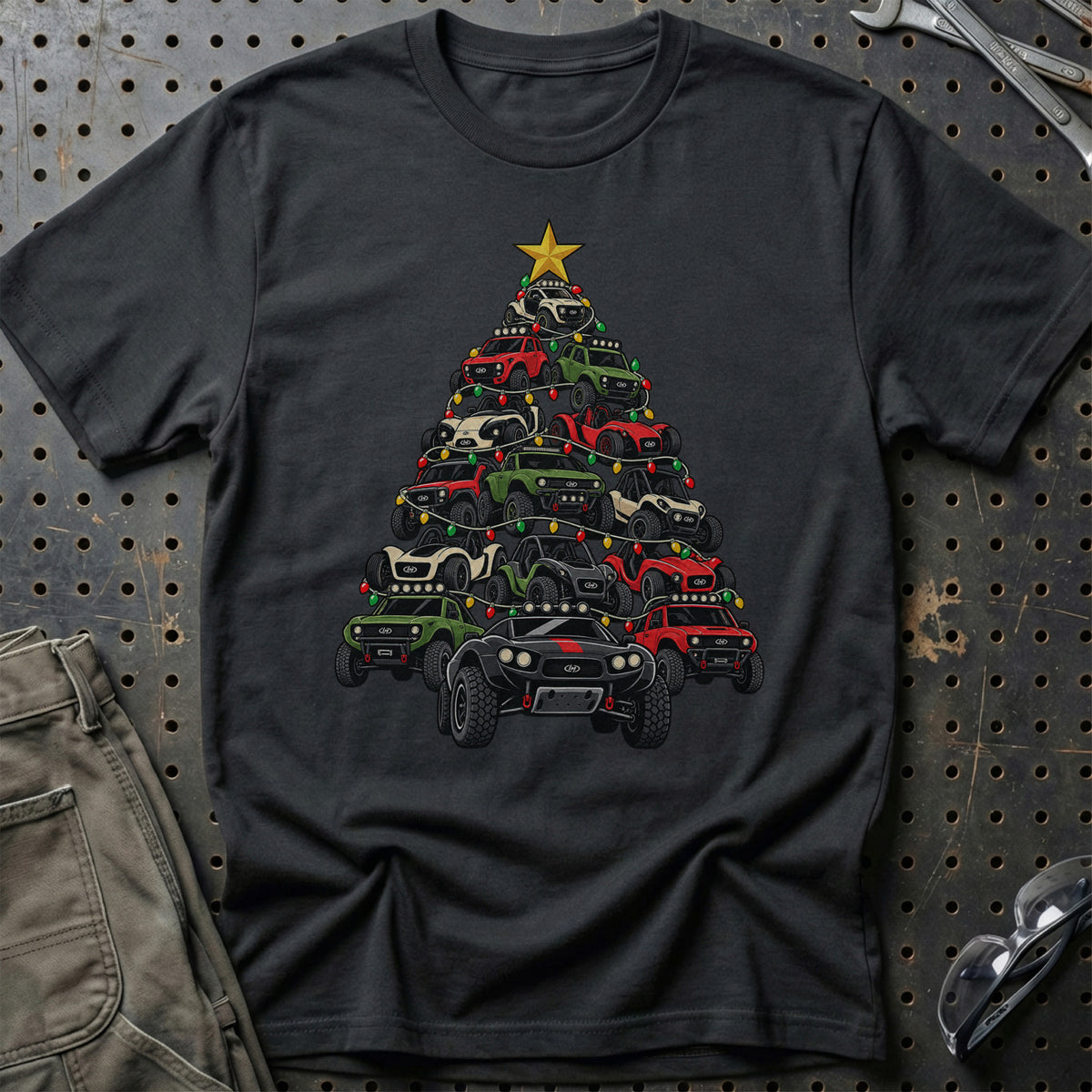 Local Motors Juletræ T-Shirt-Beklædning-Local Motors-Sort-S-Garage Culture Shop- garage - man cave - merchandise