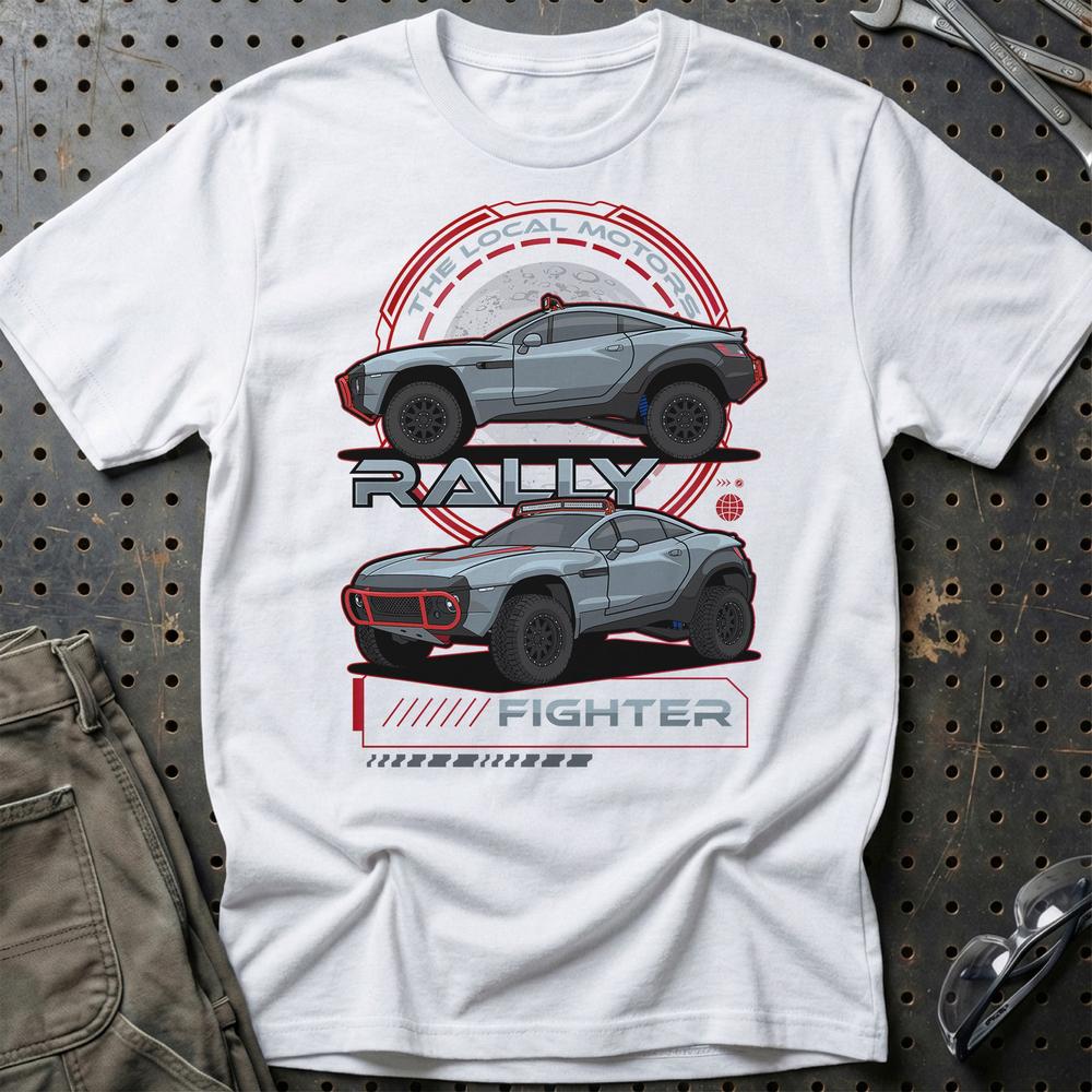 Local Motors Rally Fighter Fast And Furios Cars - Unisex T-Shirt-Beklædning-Local Motors-Hvid-S-Garage Culture Shop- garage - man cave - merchandise