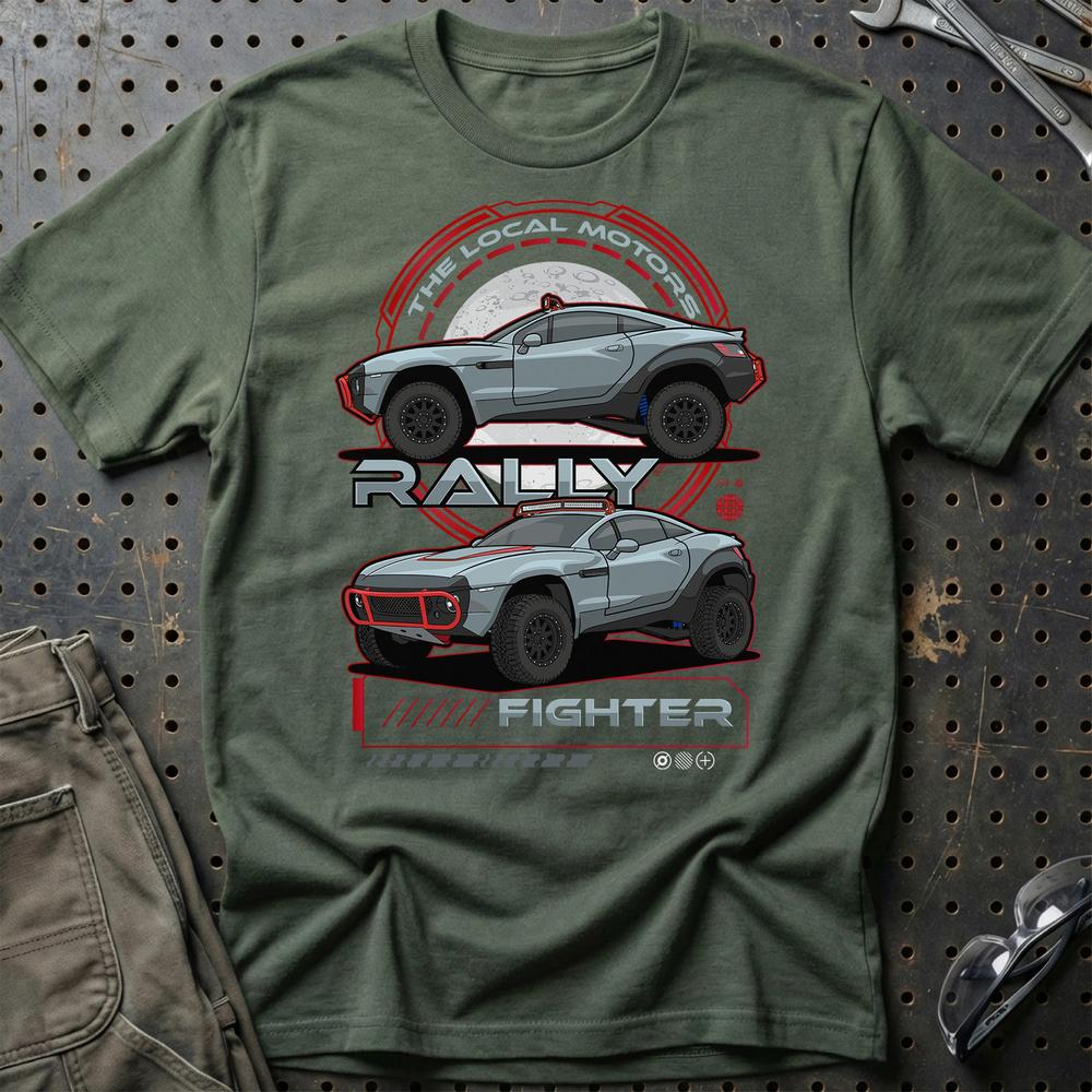 Local Motors Rally Fighter Fast And Furios Cars - Unisex T-Shirt-Beklædning-Local Motors-Grøn Militær-S-Garage Culture Shop- garage - man cave - merchandise