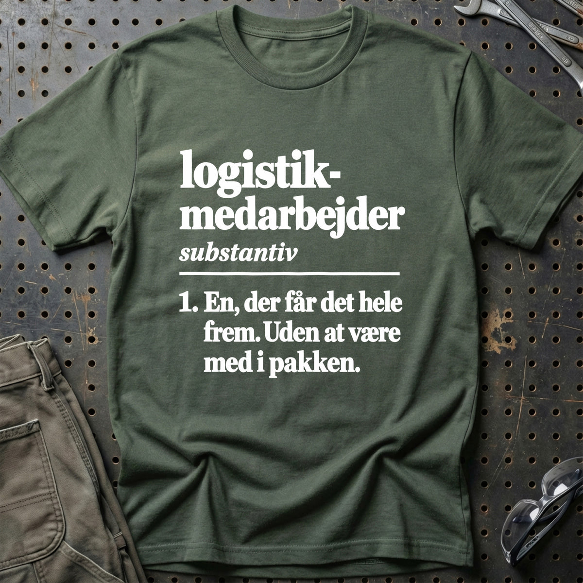 
Logistikmedarbejder – Definition T-Shirt – Grøn Militær
