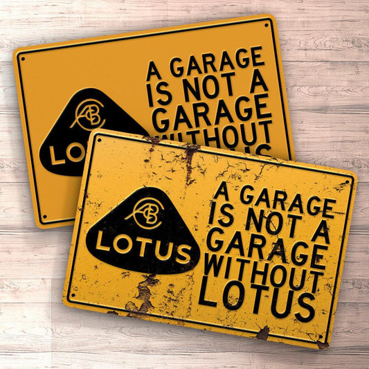 Lotus A Garage Is Not A Garage Without Lotus Skilte, Musemåtte, Dørmåtte , Plakat-Skilte-Lotus-Garage Culture Shop- garage - man cave - merchandise