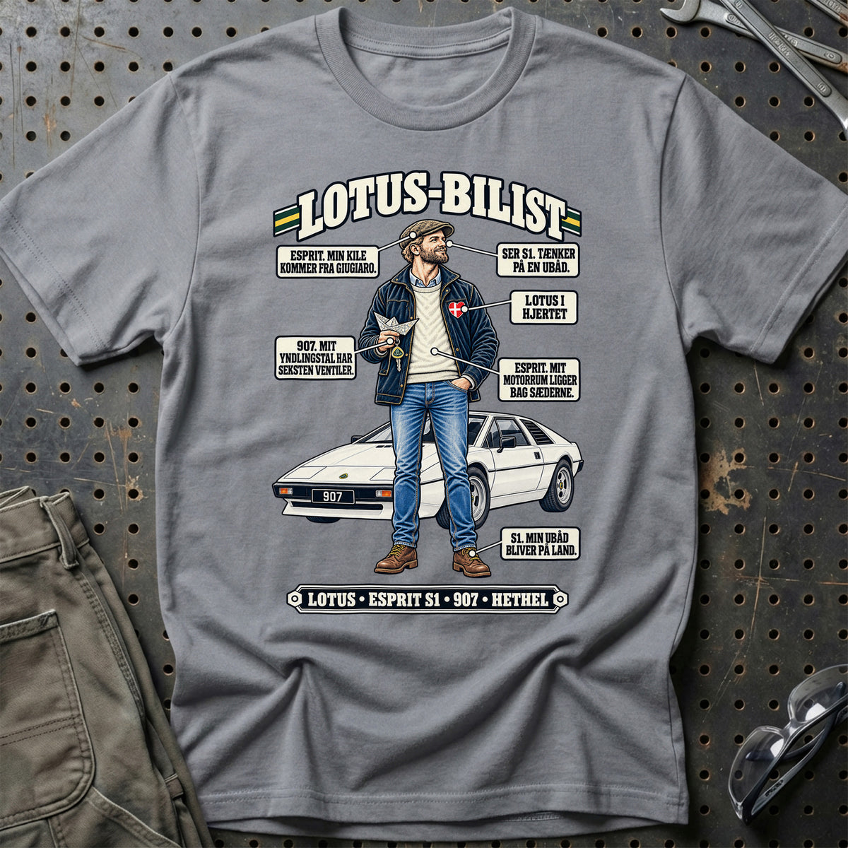 
Lotus-Bilist T-Shirt – Grå Sport