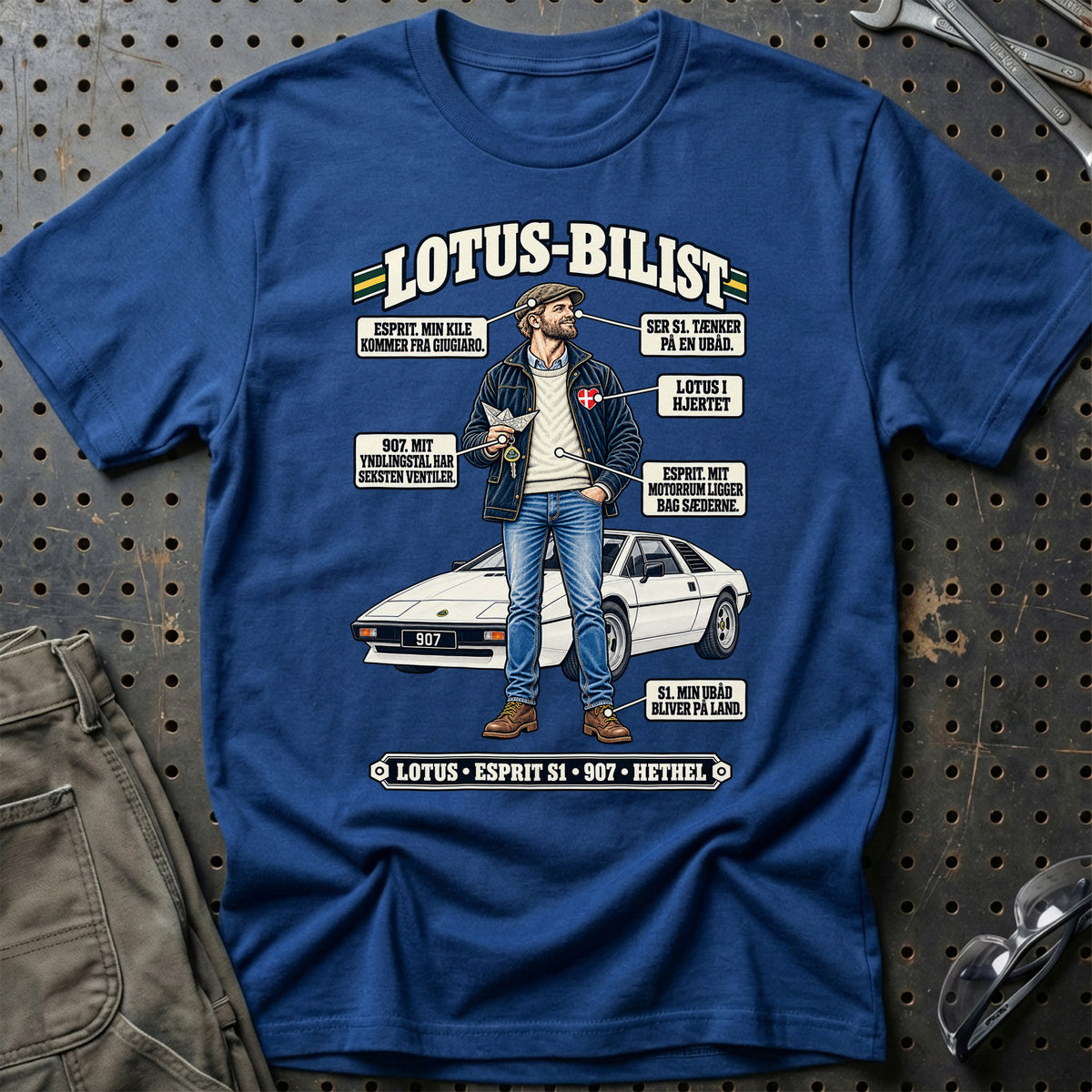 
Lotus-Bilist T-Shirt – Blå Royal