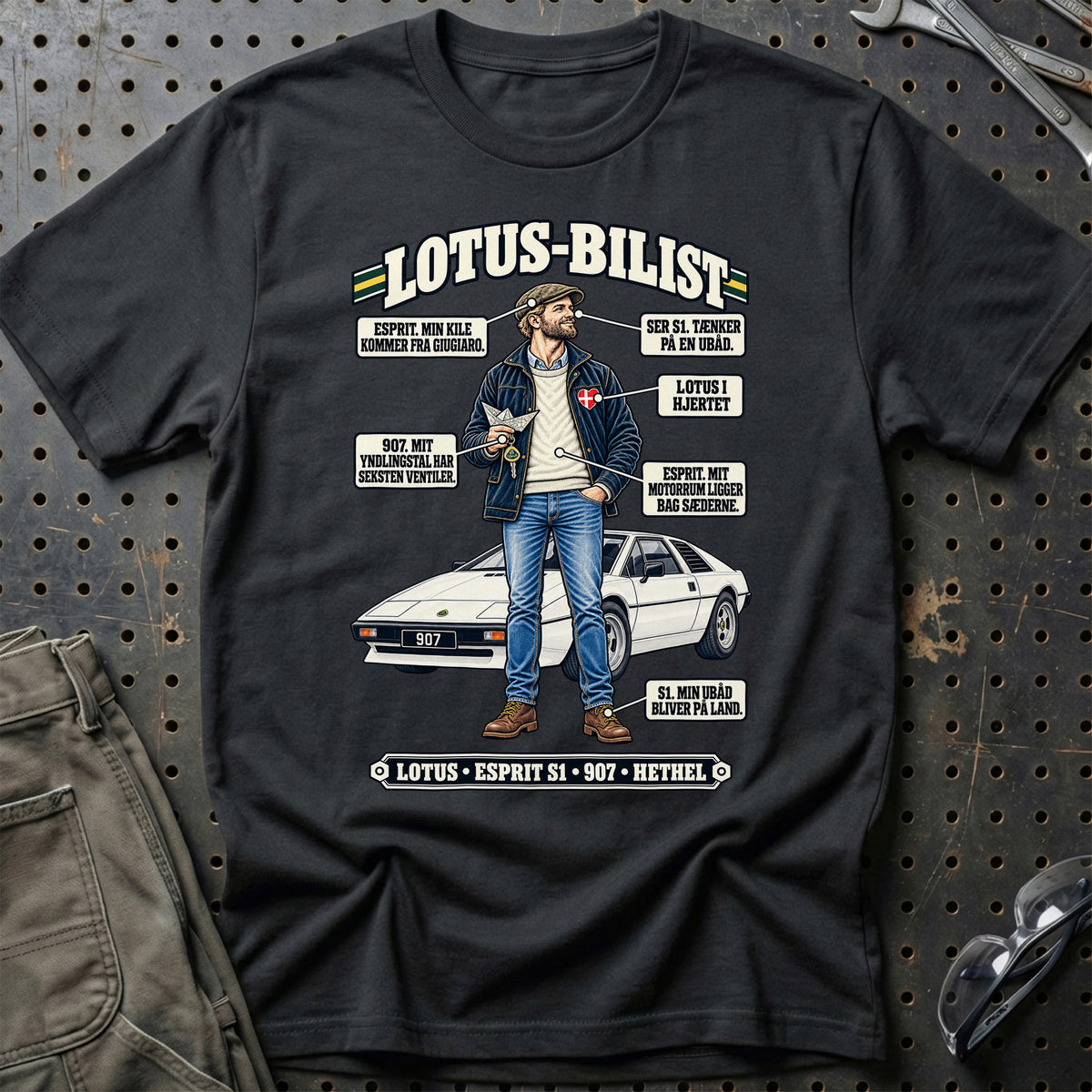 
Lotus-Bilist T-Shirt – Sort