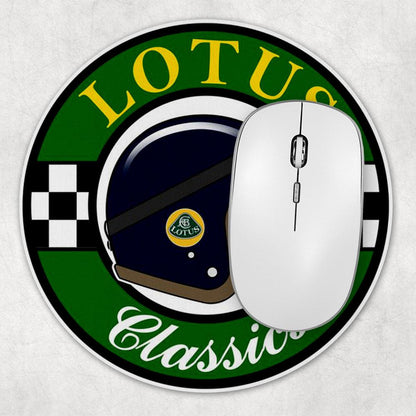 Lotus Classics Runde Skilte , Musemåtte Rundt , Kop Underlag, Underlagssæt-Runde Skilte-Lotus-Garage Culture Shop- garage - man cave - merchandise