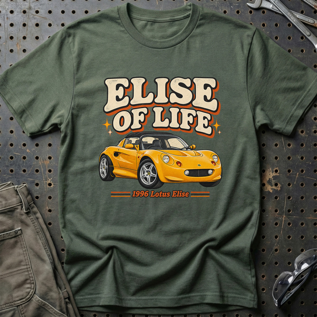 
Lotus Elise 1996 – Elise of Life T-Shirt – Grøn Militær