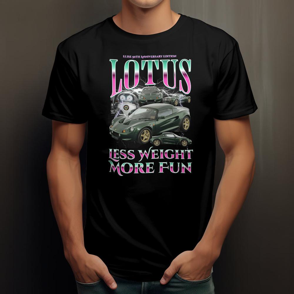 Lotus Elise - Bootleg Style Unisex T-Shirt , Bomuld-Beklædning-Lotus-Garage Culture Shop- garage - man cave - merchandise