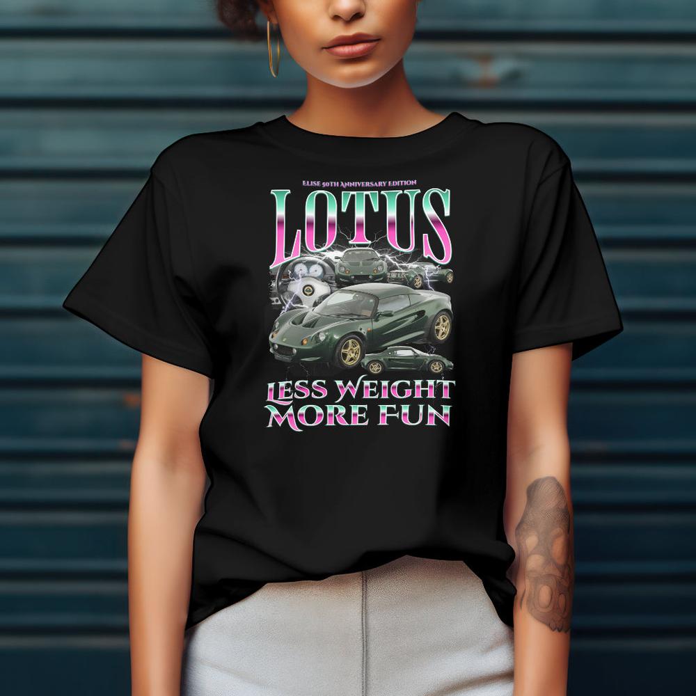 Lotus Elise - Bootleg Style Unisex T-Shirt , Bomuld-Beklædning-Lotus-Garage Culture Shop- garage - man cave - merchandise