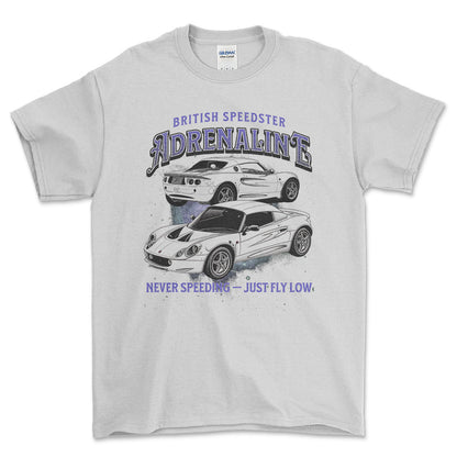 Lotus Elise - Unisex T-Shirt , Bomuld-Beklædning-Lotus-Hvid-S-Forside-Garage Culture Shop- garage - man cave - merchandise
