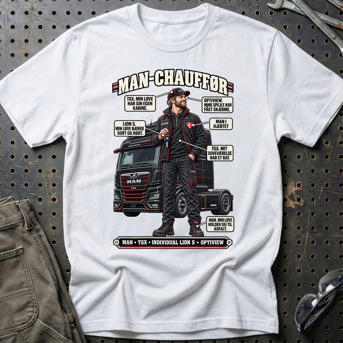 
MAN-Chauffør T-Shirt – Hvid