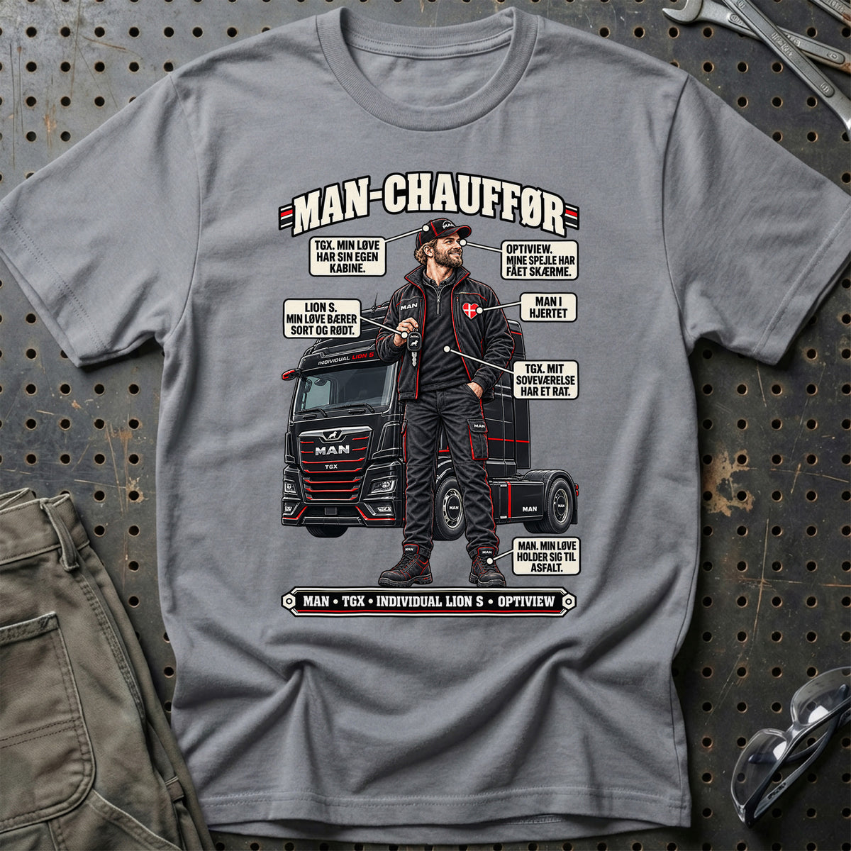 
MAN-Chauffør T-Shirt – Grå Sport