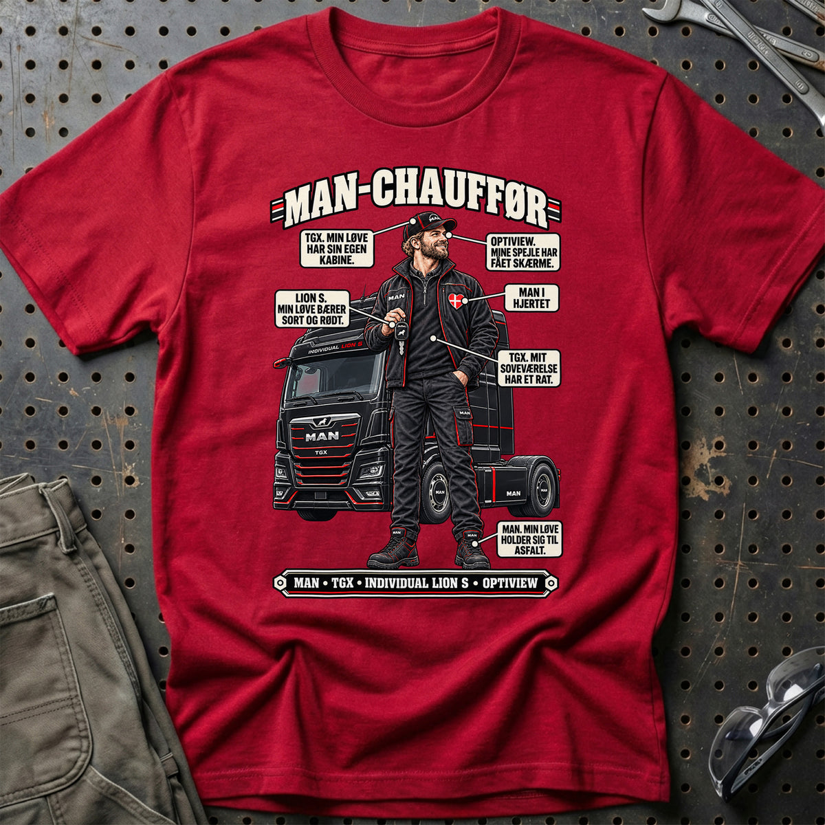 
MAN-Chauffør T-Shirt – Rød