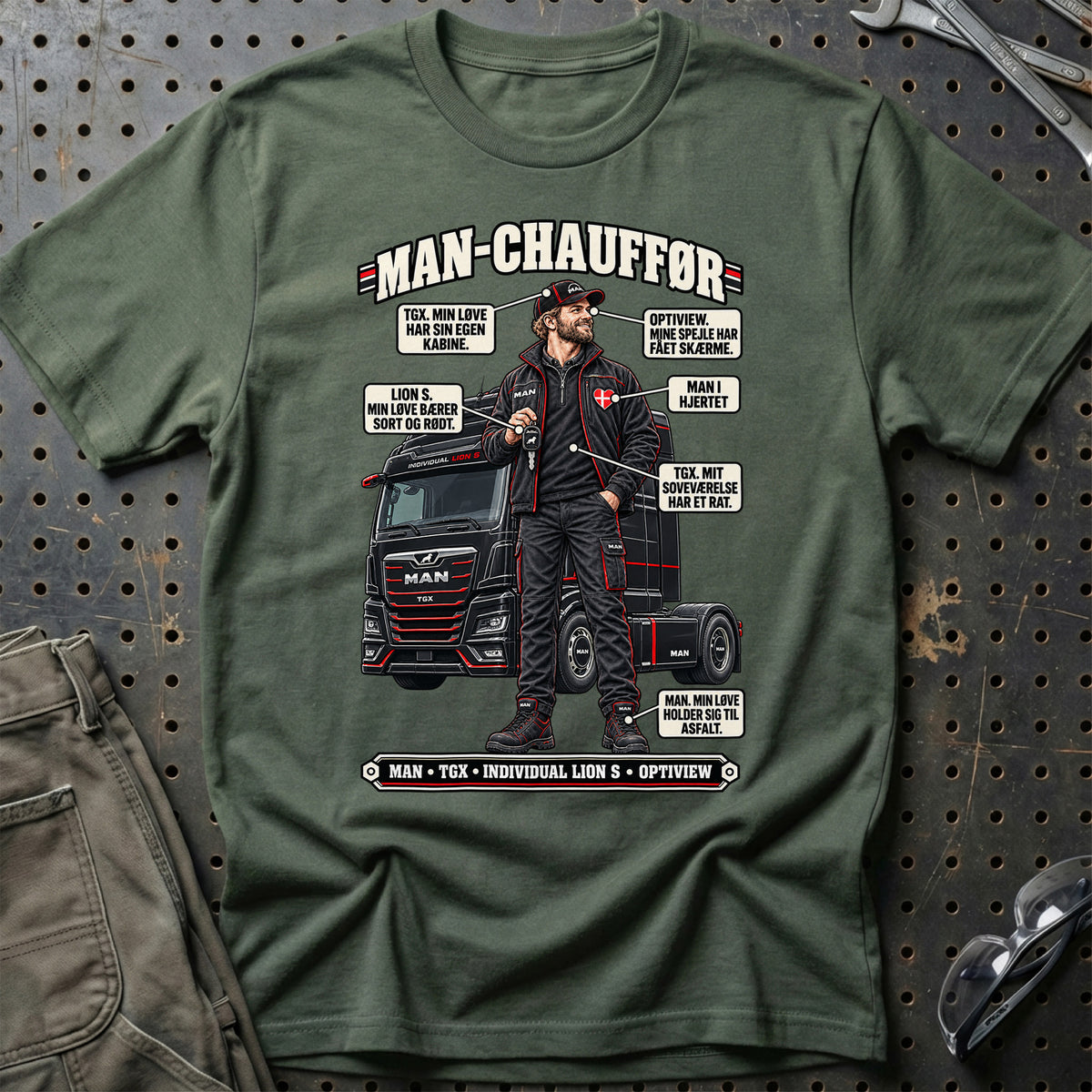 
MAN-Chauffør T-Shirt – Grøn Militær