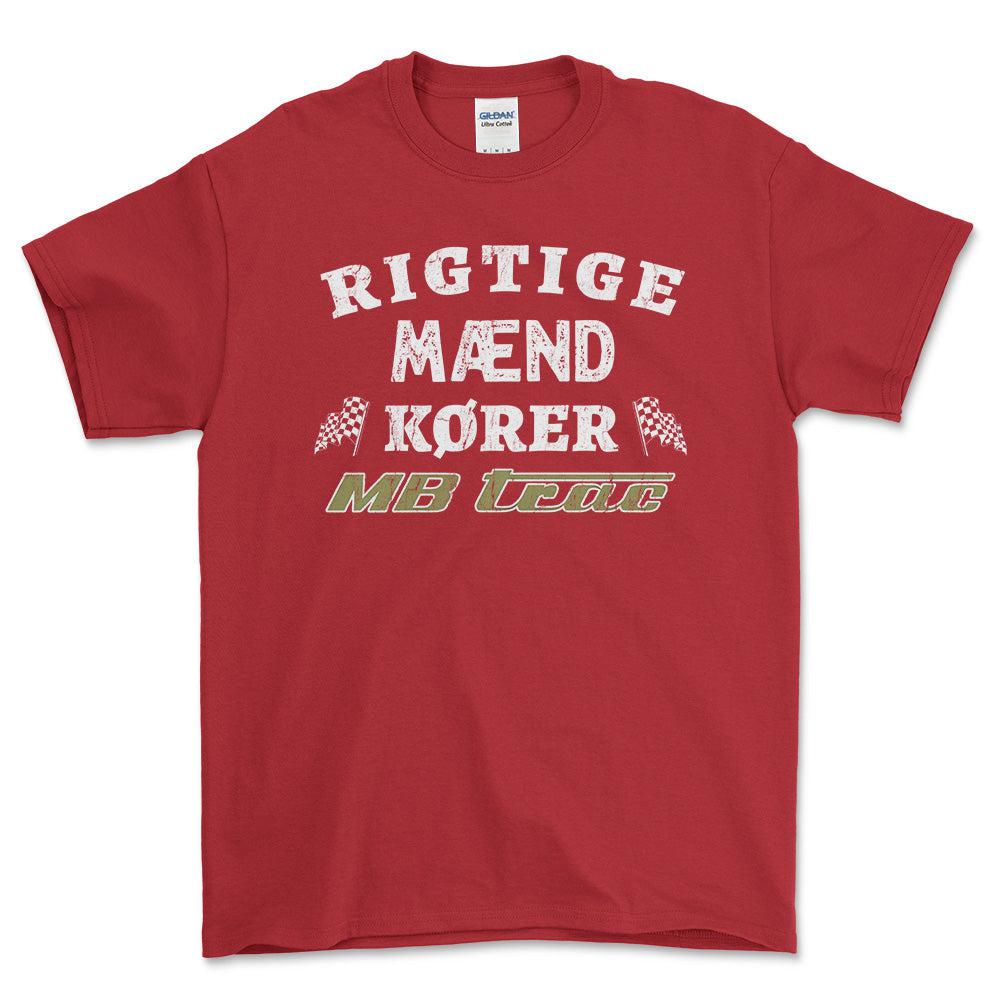 MB Trac Rigtige Mænd Kører - Unisex T-Shirt , Bomuld-Beklædning-MB Trac-Rød-S-Forside-Garage Culture Shop- garage - man cave - merchandise