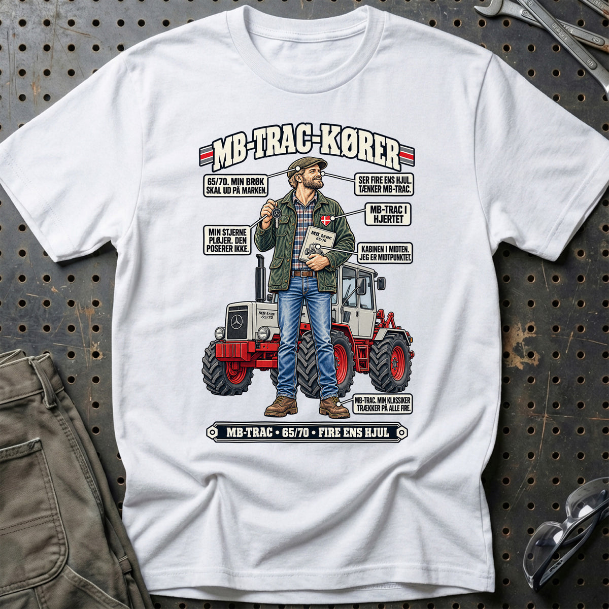 
MB-trac-Kører T-Shirt – Hvid
