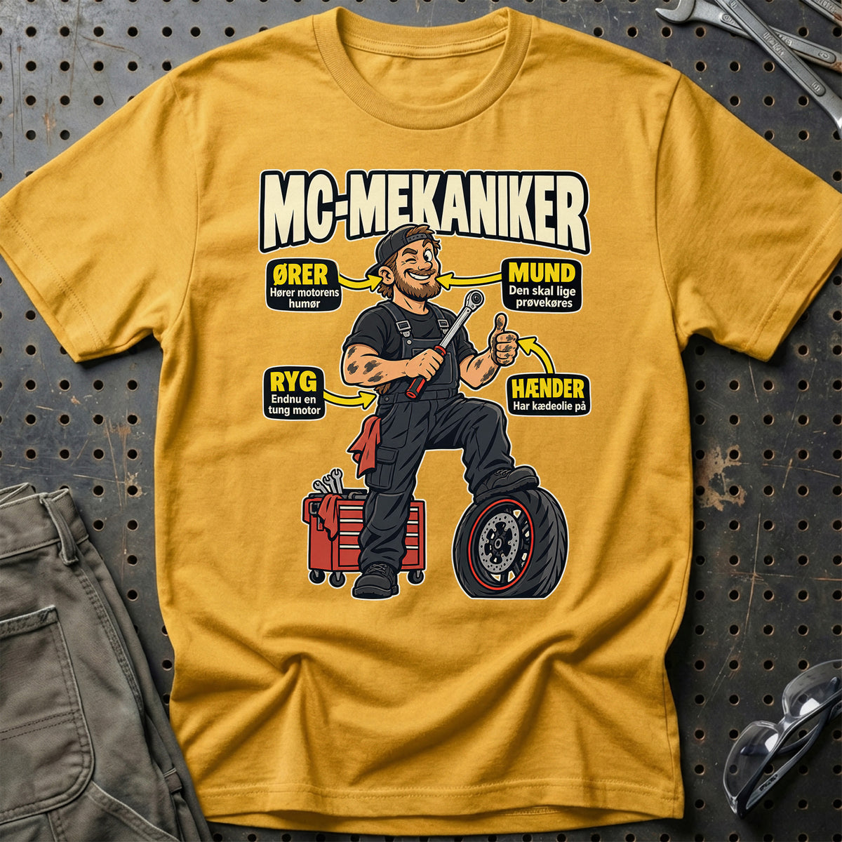 
Produktbillede af MC-mekaniker – Anatomi T-Shirt