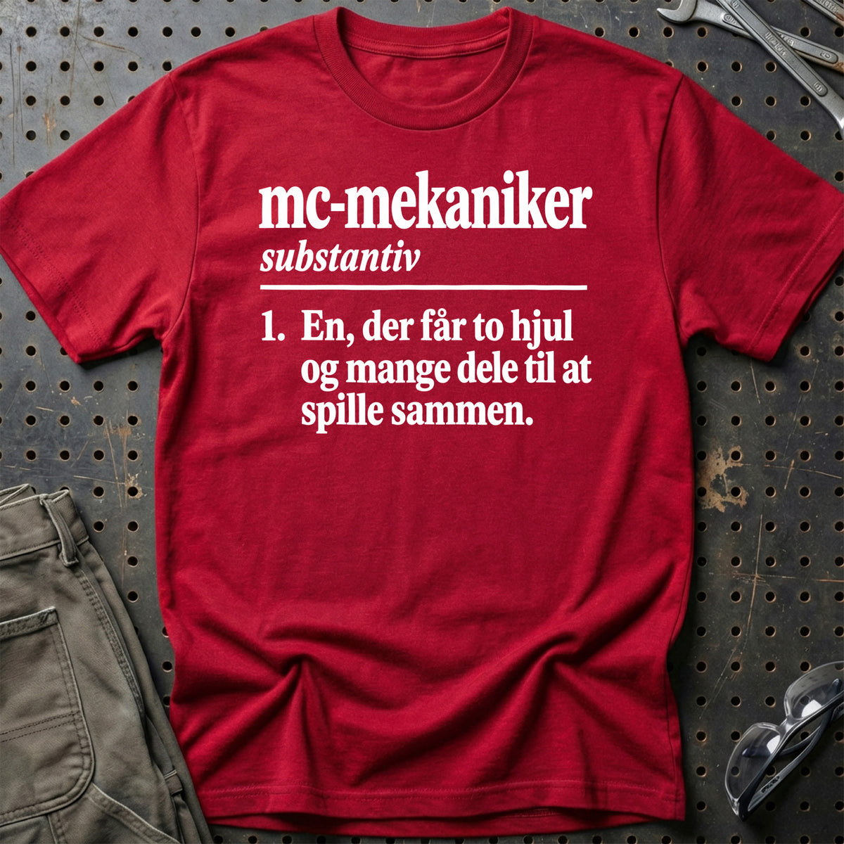 
MC-mekaniker – Definition T-Shirt – Rød