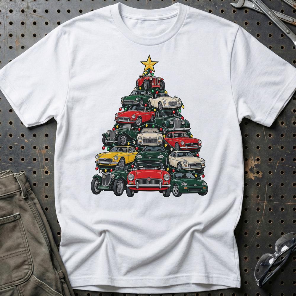 MG Juletræ T-Shirt-Beklædning-MG-Hvid-S-Garage Culture Shop- garage - man cave - merchandise