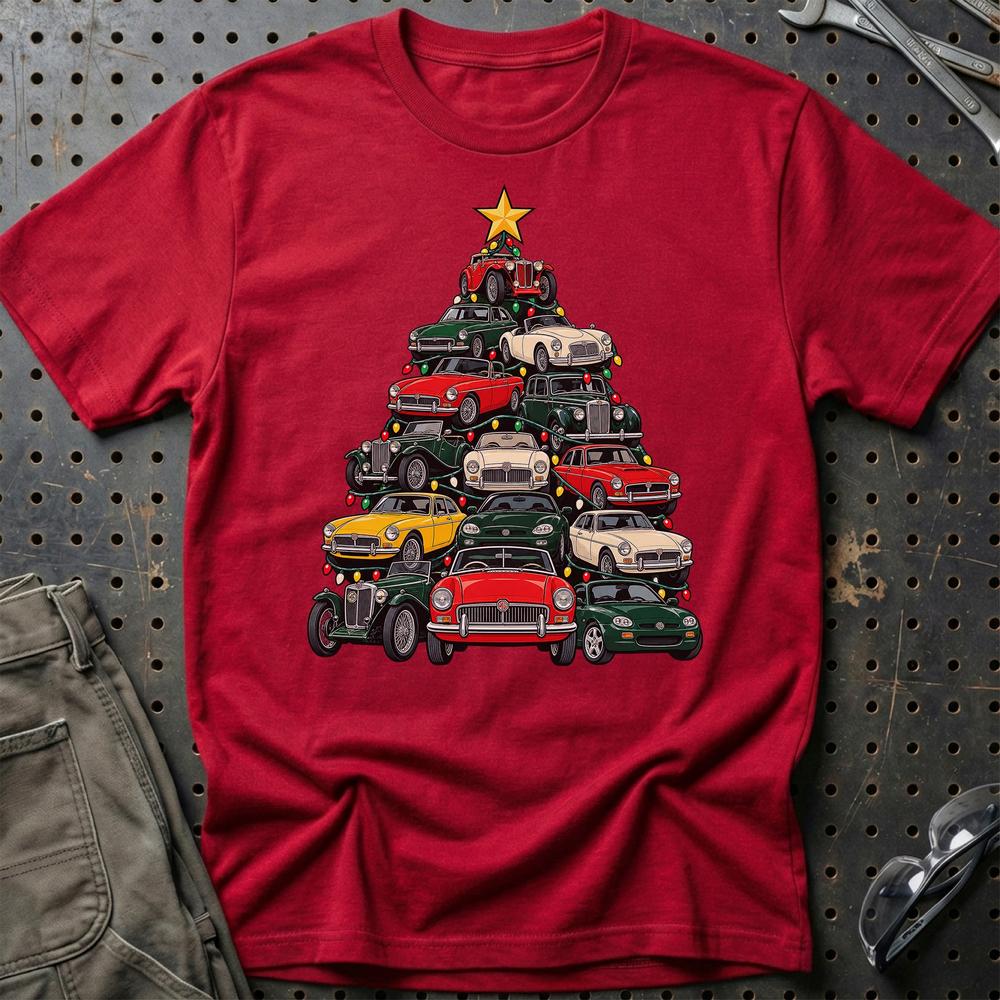 MG Juletræ T-Shirt-Beklædning-MG-Rød-S-Garage Culture Shop- garage - man cave - merchandise