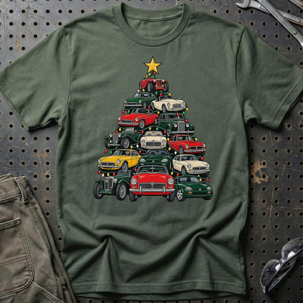 MG Juletræ T-Shirt-Beklædning-MG-Grøn Militær-S-Garage Culture Shop- garage - man cave - merchandise