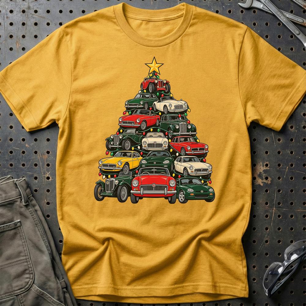 MG Juletræ T-Shirt-Beklædning-MG-Guld-S-Garage Culture Shop- garage - man cave - merchandise
