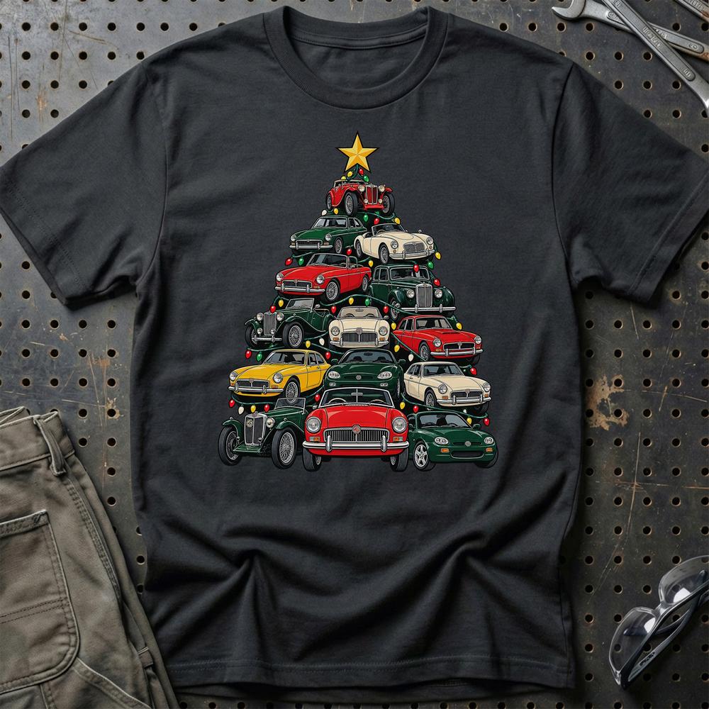 MG Juletræ T-Shirt-Beklædning-MG-Sort-S-Garage Culture Shop- garage - man cave - merchandise