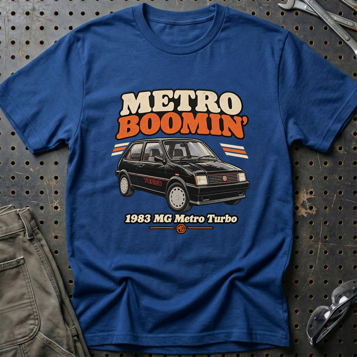 
MG Metro Turbo 1983 – Metro Boomin' T-Shirt – Blå Royal