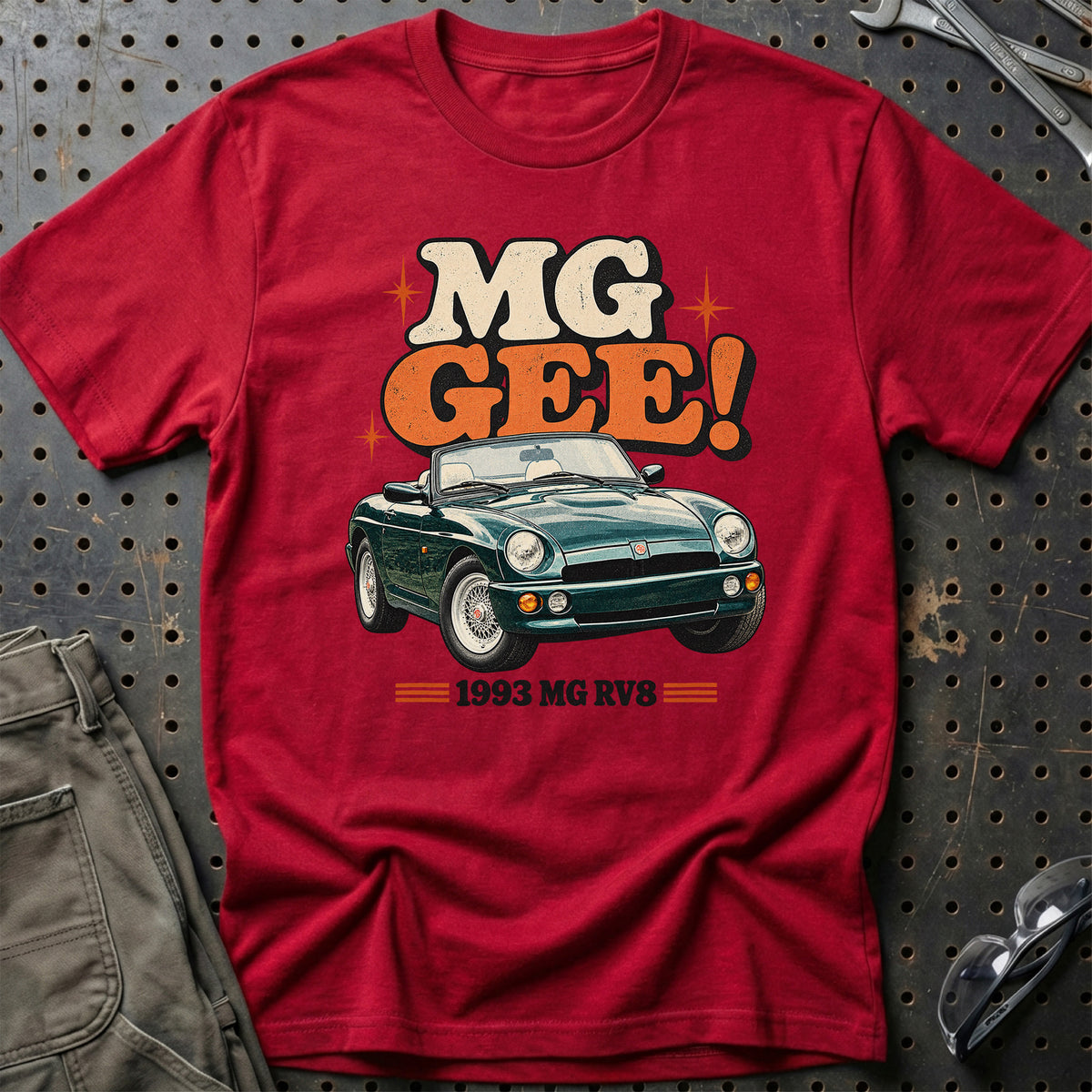 
MG RV8 1993 – MG Gee! T-Shirt – Rød