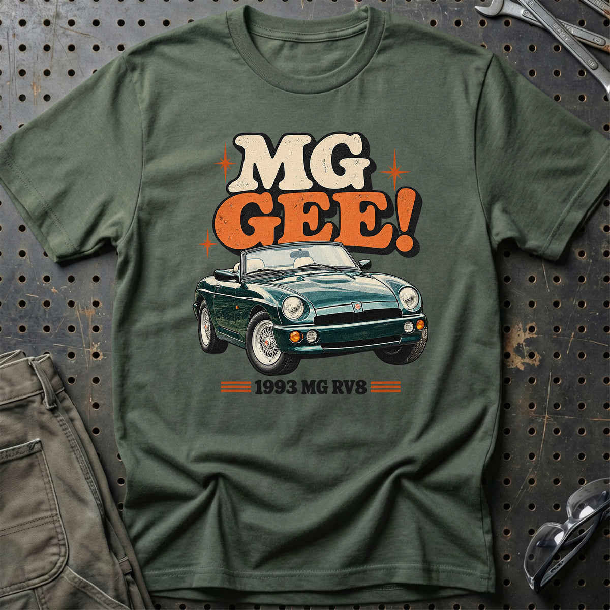 
MG RV8 1993 – MG Gee! T-Shirt – Grøn Militær