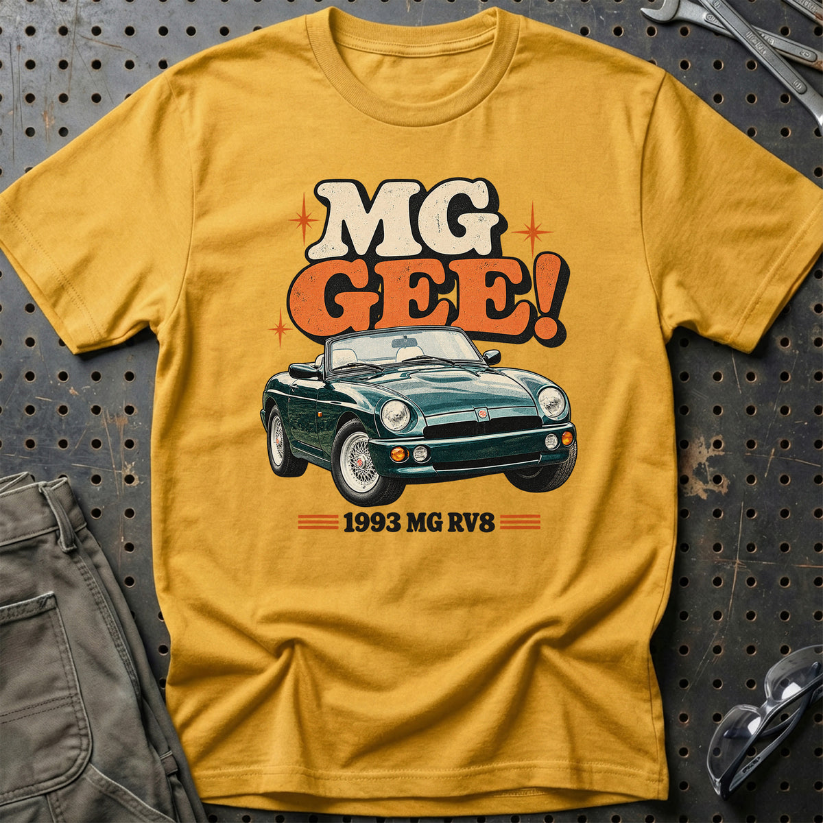 
MG RV8 1993 – MG Gee! T-Shirt – Guld