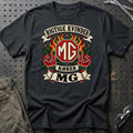 MG Rigtige Kvinder Kører – Roser og Flammer T-Shirt – Sort