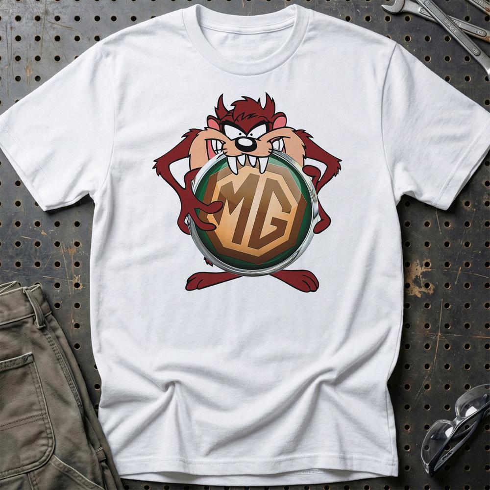 MG TAZ T-Shirt-Beklædning-MG-Hvid-S-Garage Culture Shop- garage - man cave - merchandise
