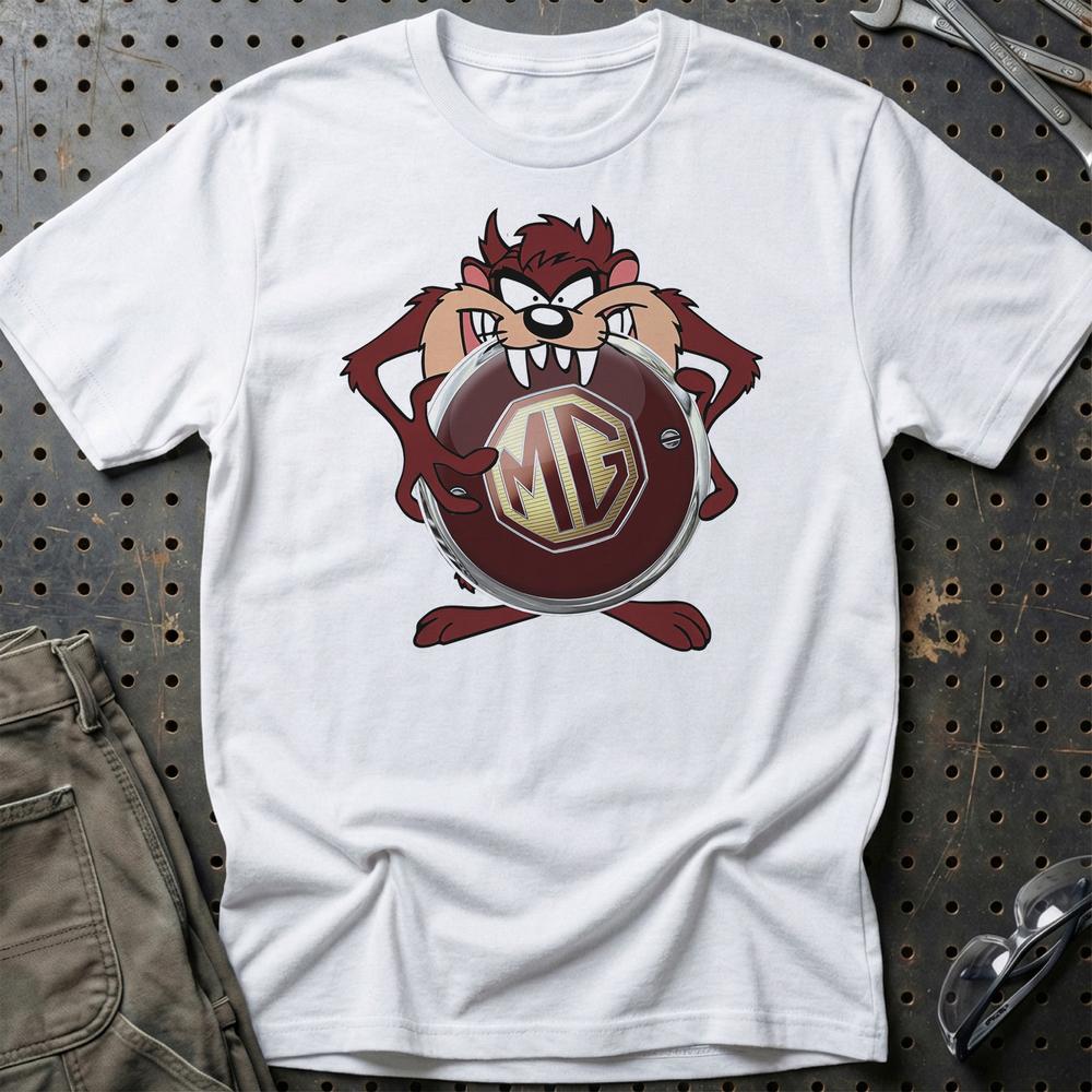MG TAZ T-Shirt-Beklædning-MG-Hvid-S-Garage Culture Shop- garage - man cave - merchandise