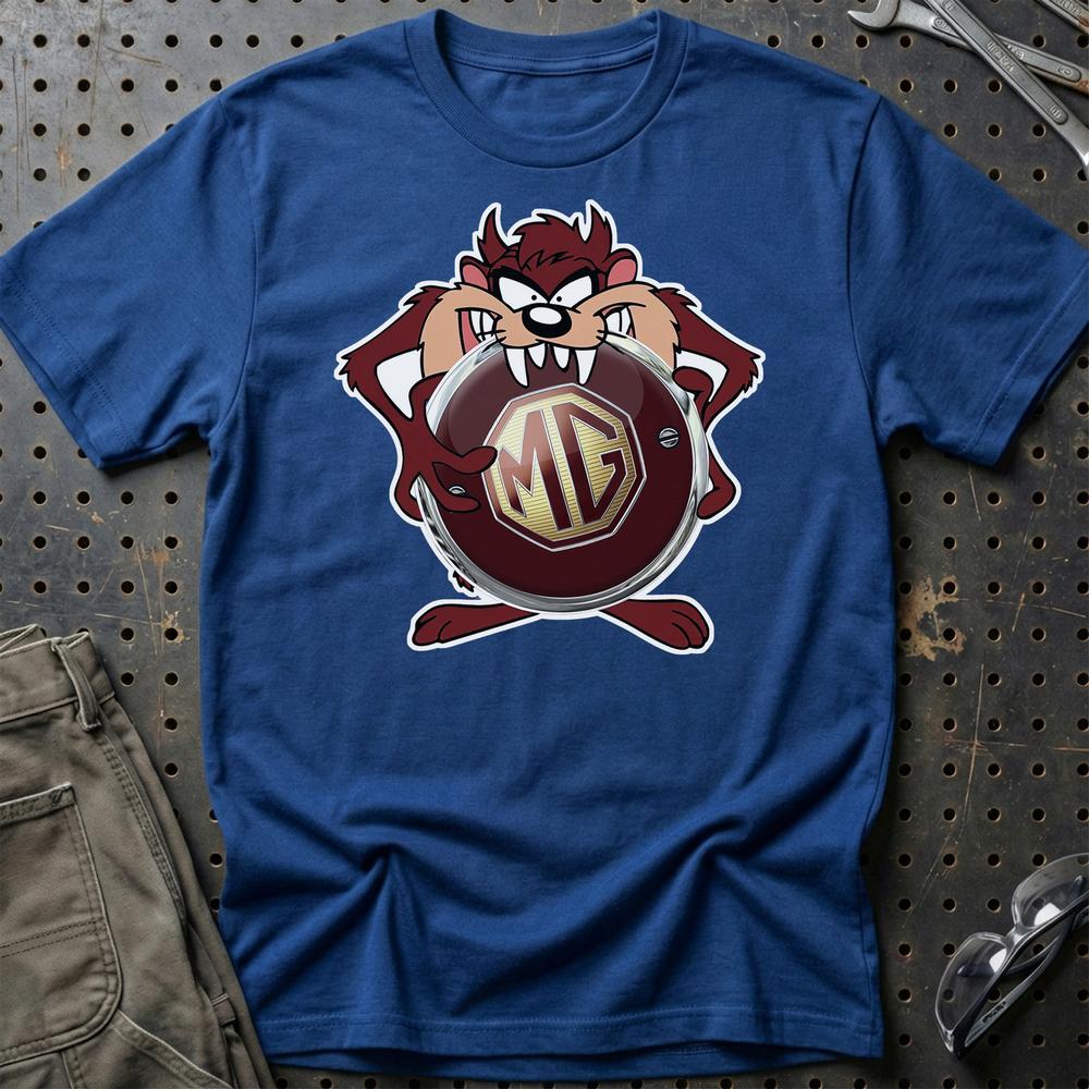 MG TAZ T-Shirt-Beklædning-MG-Blå Royal-S-Garage Culture Shop- garage - man cave - merchandise