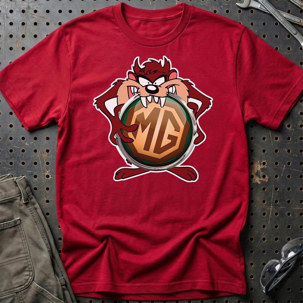 MG TAZ T-Shirt-Beklædning-MG-Rød-S-Garage Culture Shop- garage - man cave - merchandise